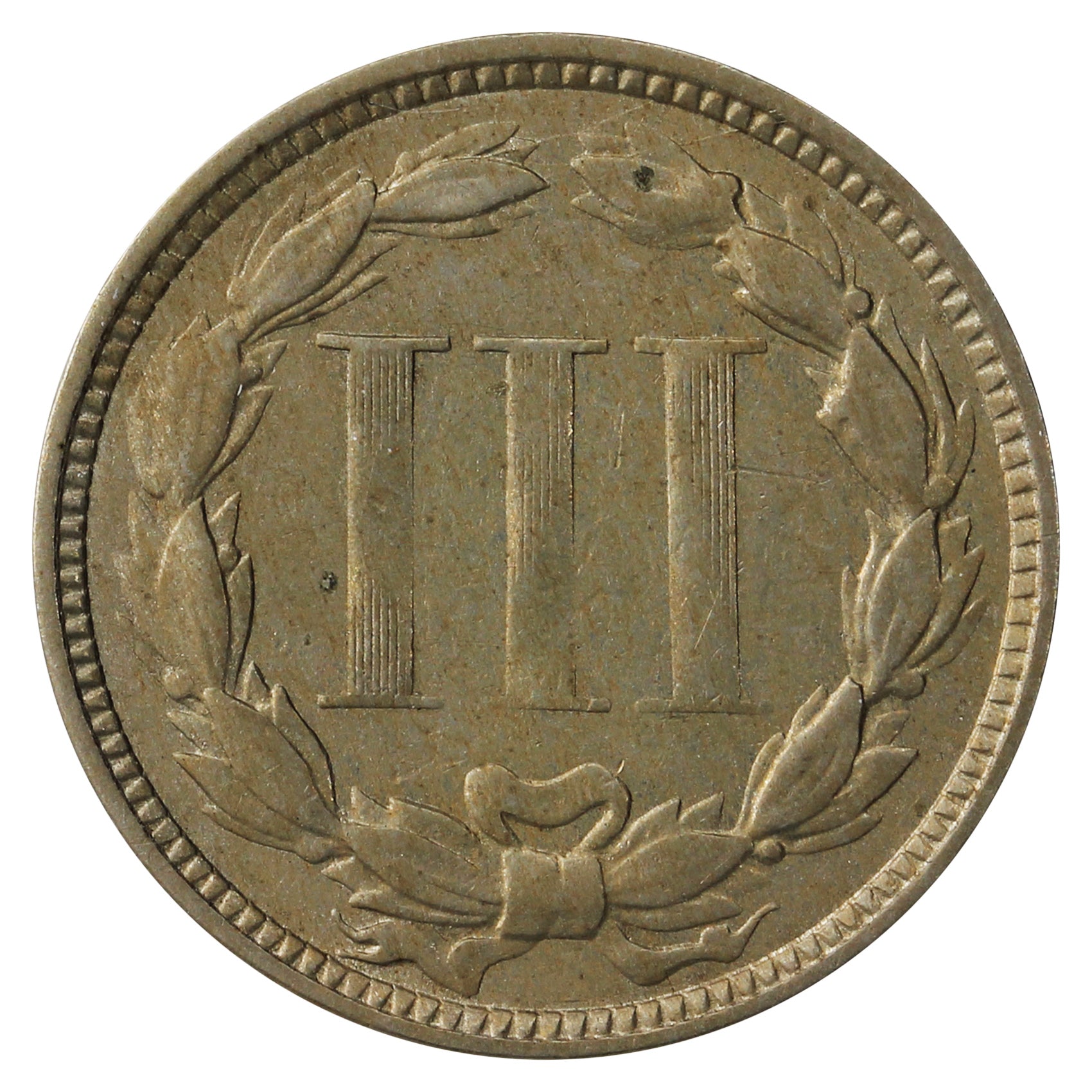 1873 Closed 3 USA 3 Cents Very Fine (VF20) $ – Colonial Acres Coins