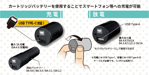 カートリッジバッテリー充電クレードル3 CRA-003 | ライト,充電式