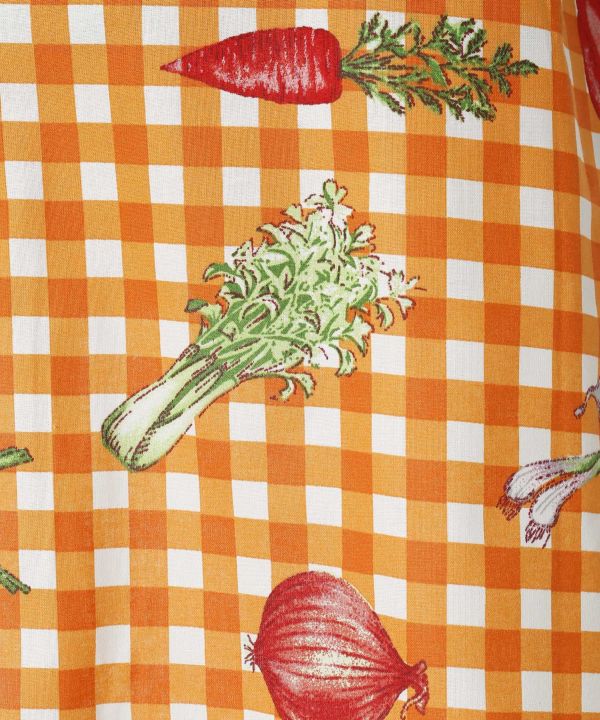 Fromイタリア】チェックベジエプロン(ORANGE): 『欧州航路』