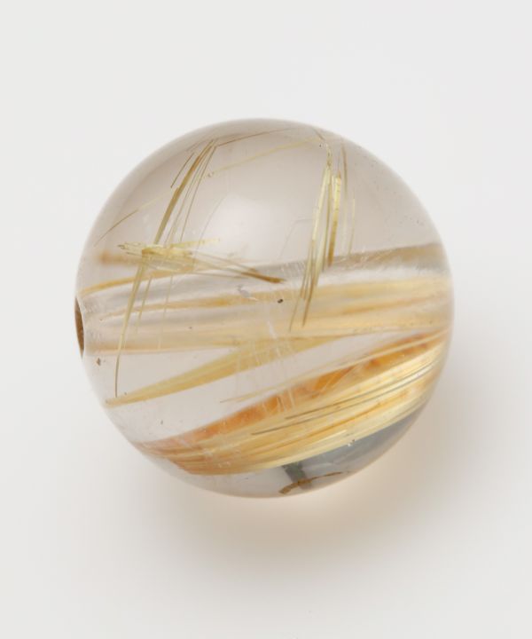 タイチン（太針）ルチルクォーツEX1粒 9mm(ﾌﾞﾗｼﾞﾙ): 『岩座(いわく