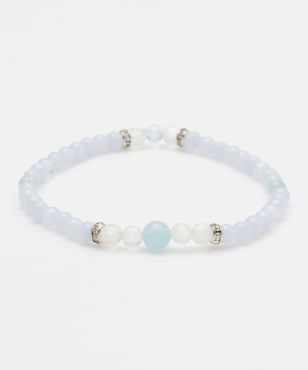 藍檜勝色四方ブレスレット【アクアマリン】(AQUAMARINE): 『岩座