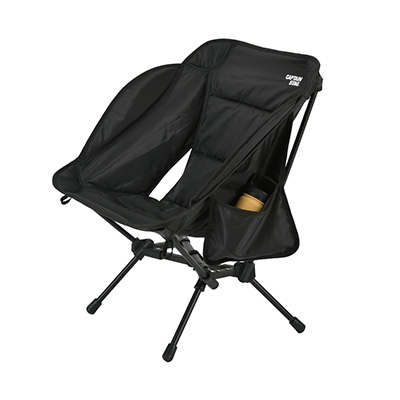 トレッカー クッションライトチェア（ブラック） - アウトドア