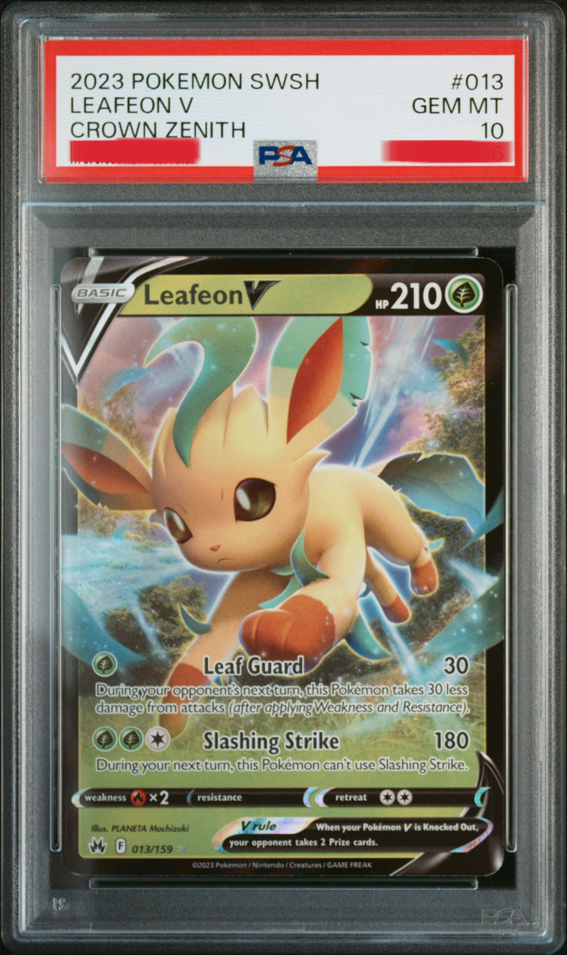リーフィアV 海外版 英語版 Leafeon V - 013/159 - PSA10【Card Chicken】