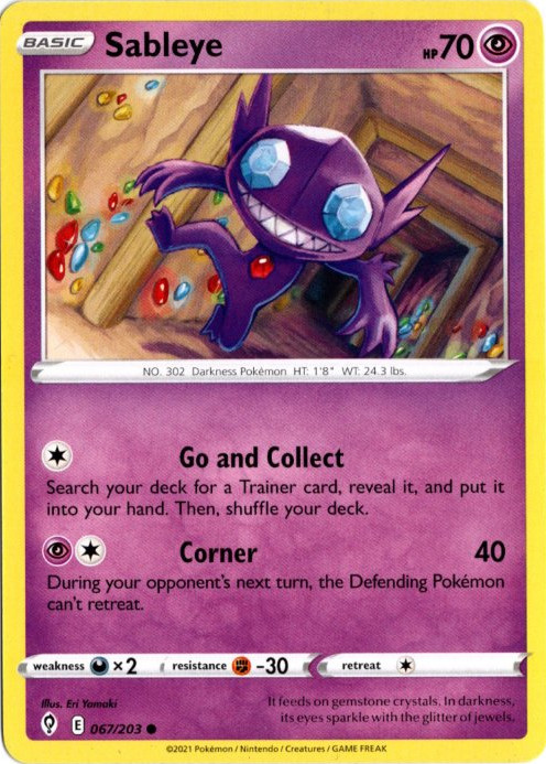 ヤミラミ 海外版 英語版 Sableye - 067/203 -【Card Chicken】