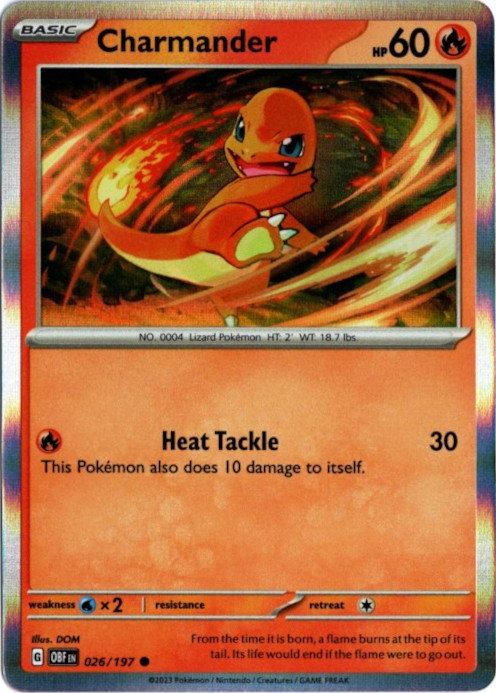 ヒトカゲ 海外版 英語版 ホロ プロモ Charmander - 026/197 -【Card