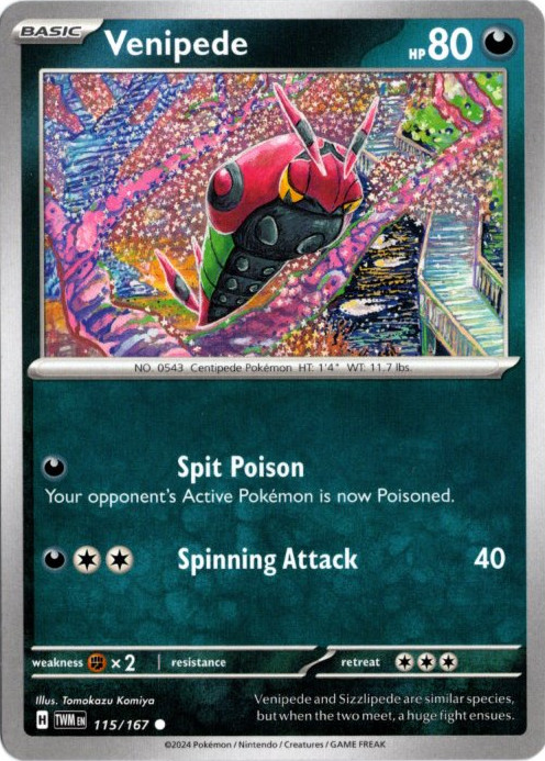 フシデ 海外版 英語版 Venipede - 115/167 -【Card Chicken】