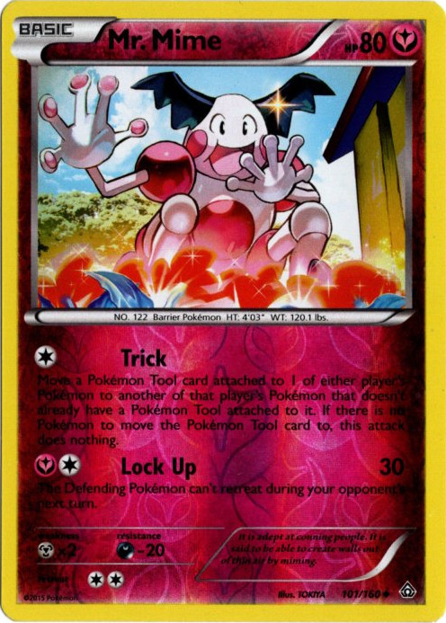 バリヤード 海外版 英語版 リバホロ Mr. Mime - 101/160 -【Card Chicken】