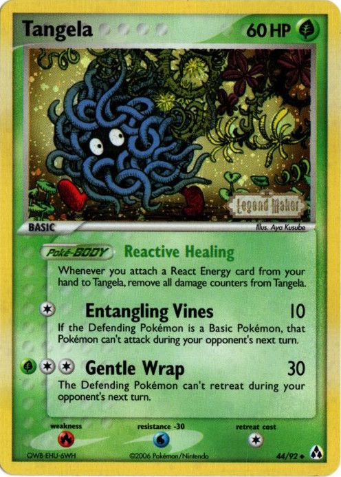 モンジャラ 海外版 英語版 リバホロ Tangela - 44/92 -【Card Chicken】