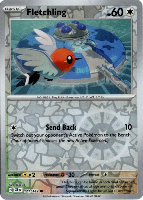 ヤヤコマ 海外版 英語版 リバホロ Fletchling - 121/142 -【Card Chicken】