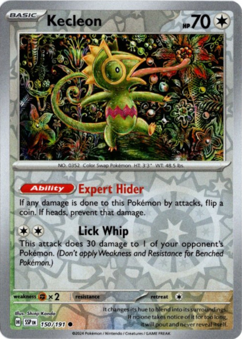 カクレオン 海外版 英語版 リバホロ Kecleon - 150/191 -【Card Chicken】