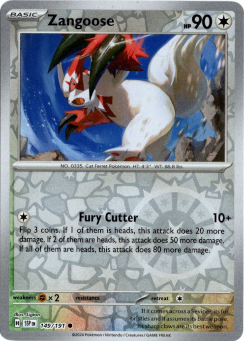 ザングース 海外版 英語版 リバホロ Zangoose - 149/191 -【Card Chicken】