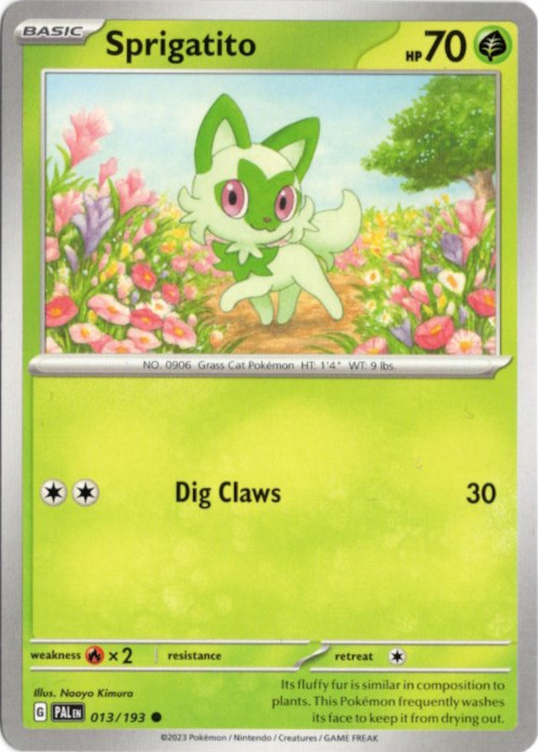 ニャオハ 海外版 英語版 Sprigatito - 013/193 -【Card Chicken】