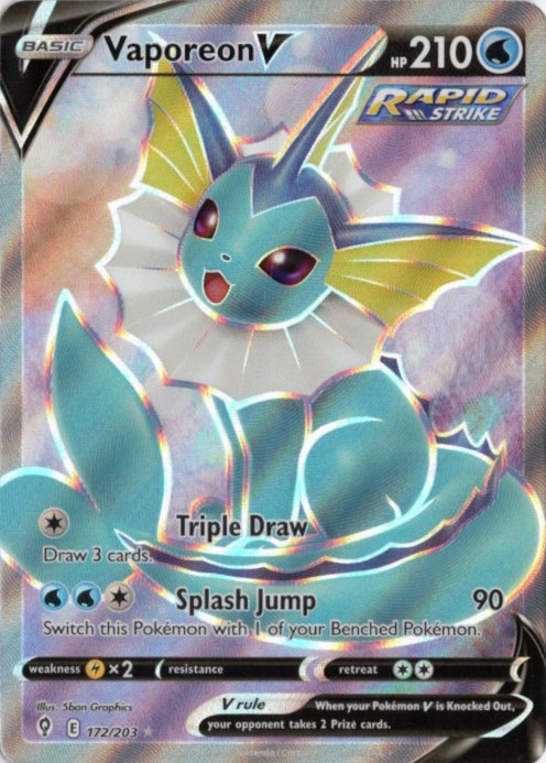 シャワーズV SR 海外版 英語版 Vaporeon V - 172/203 -【Card Chicken】