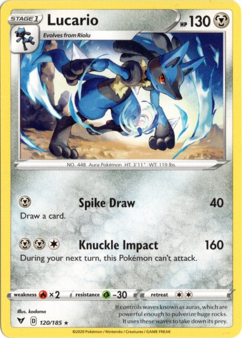 ルカリオ 海外版 英語版 Lucario - 120/185 -【Card Chicken】