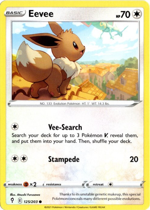 イーブイ 海外版 英語版 Eevee - 125/203 -【Card Chicken】