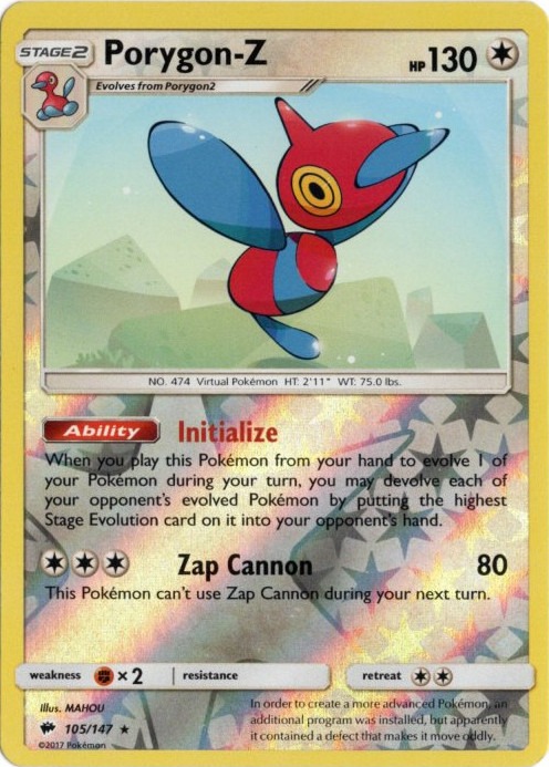 ポリゴンZ 海外版 英語版 リバホロ Porygon-Z - 105/147 -【Card Chicken】