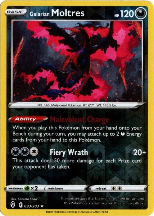 ガラルファイヤー 海外版 英語版 リバホロ Galarian Moltres - 093/203