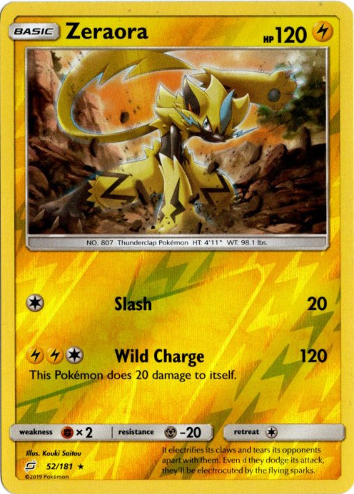 ゼラオラ 海外版 英語版 リバホロ Zeraora - 52/181 -【Card Chicken】