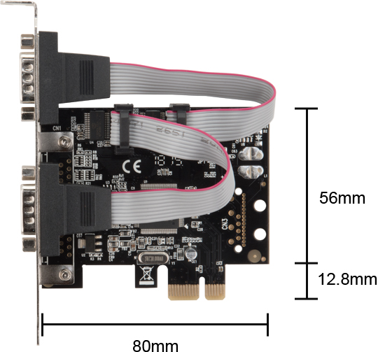 販売終了】 ポートを増やしタイ シリアル×2ポートPCI Express×1接続
