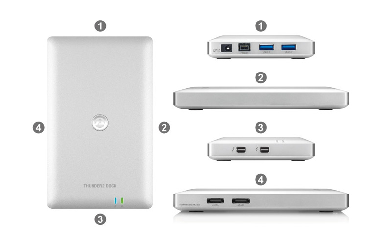 販売終了】 AKiTiO THUNDER2 DOCK Thunderbolt接続インターフェイス