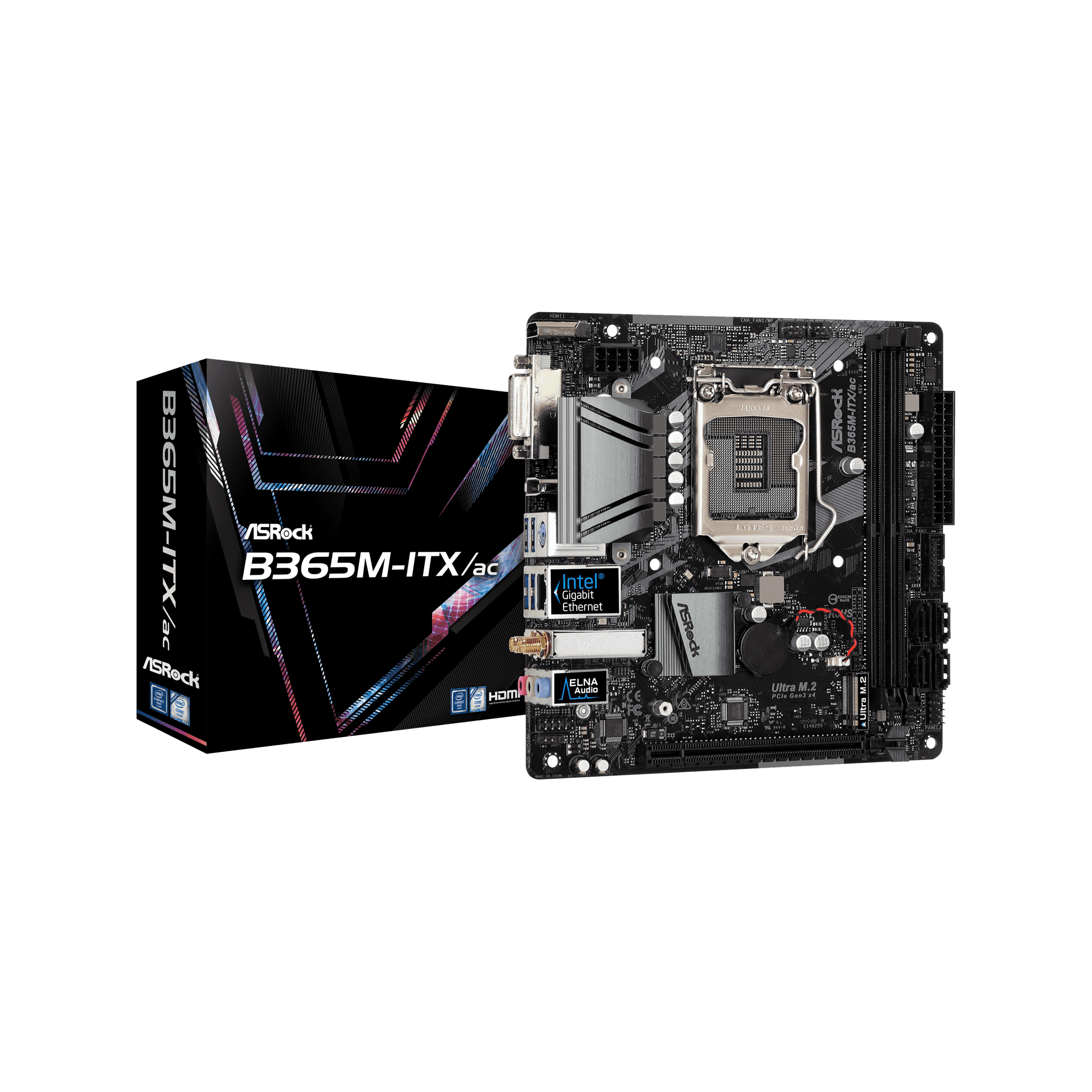 B365M-ITX/ac | ASRock(アスロック) LGA1151 Intel B365 MiniITX