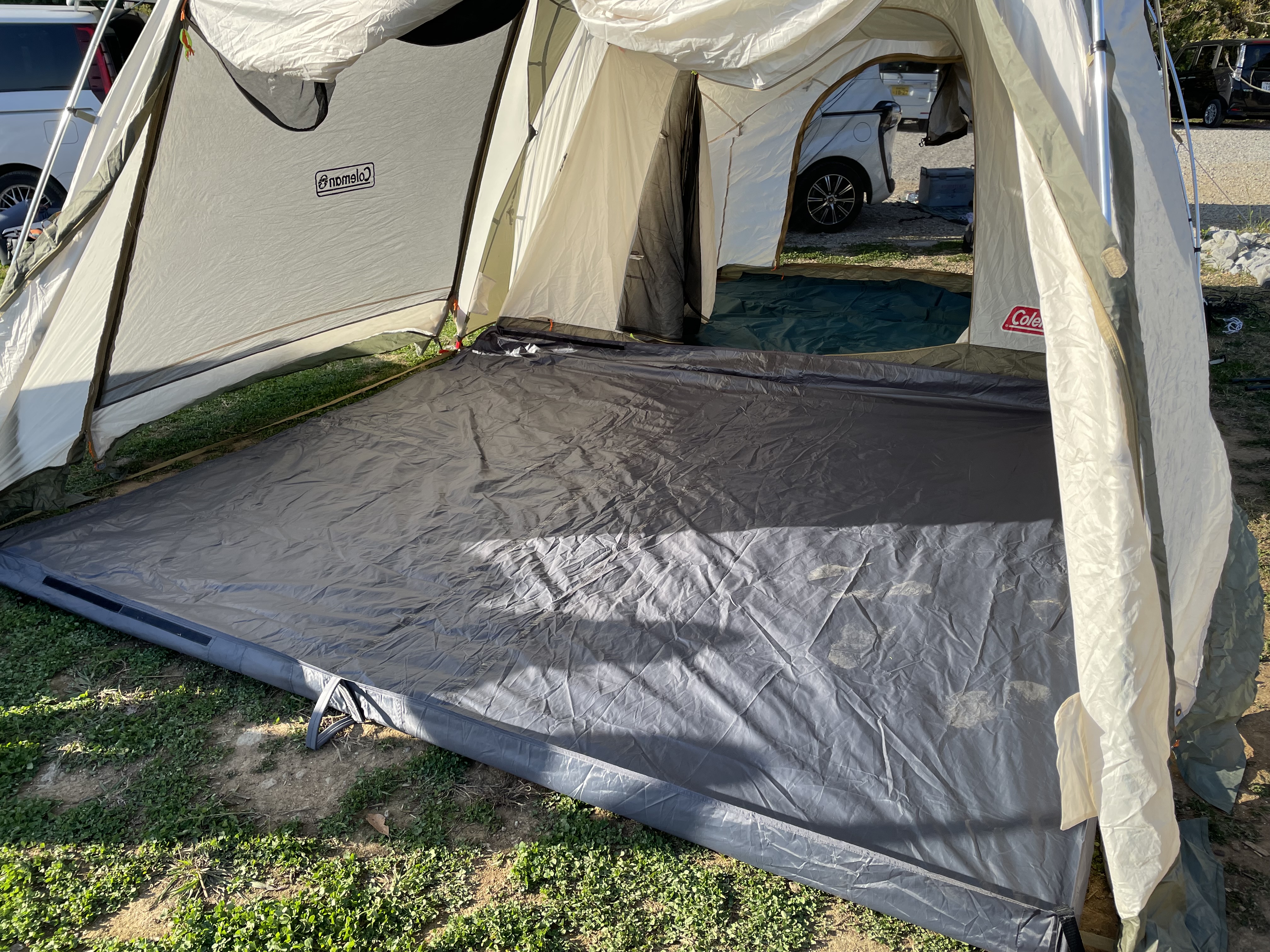 レビュー】コールマンリビングフロアシート｜子連れ冬キャンプに