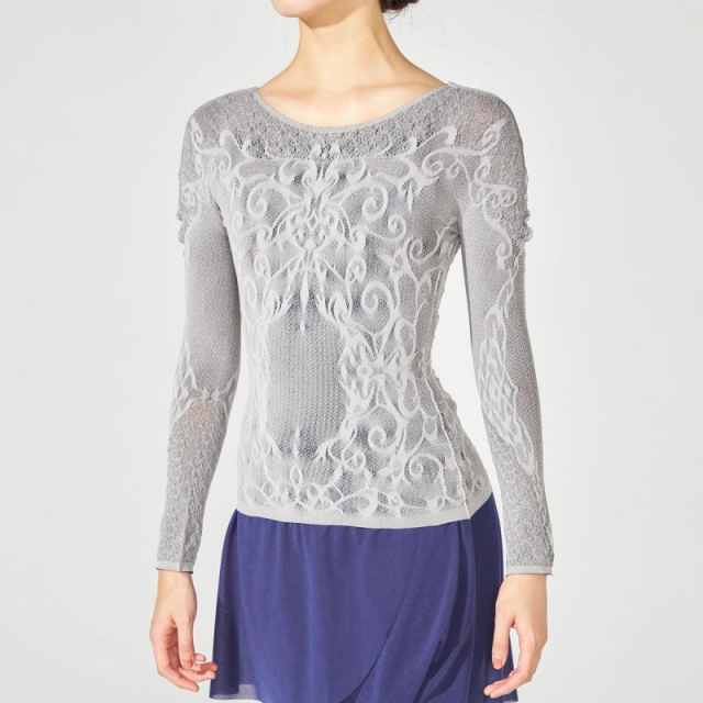 0138リバーシブルクルーネックトップ/ノーソーイングニット｜社交