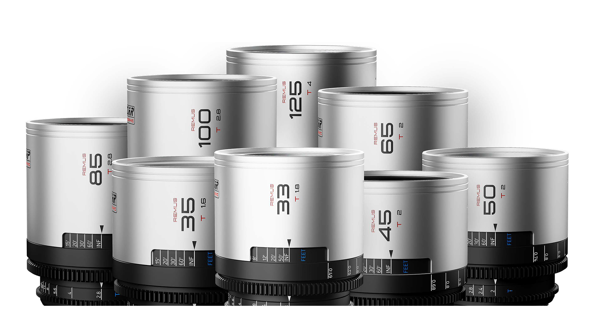 BLAZARがRemus 50mm T2.0、85mm T2.8、125mm T4.0のアナモフィック