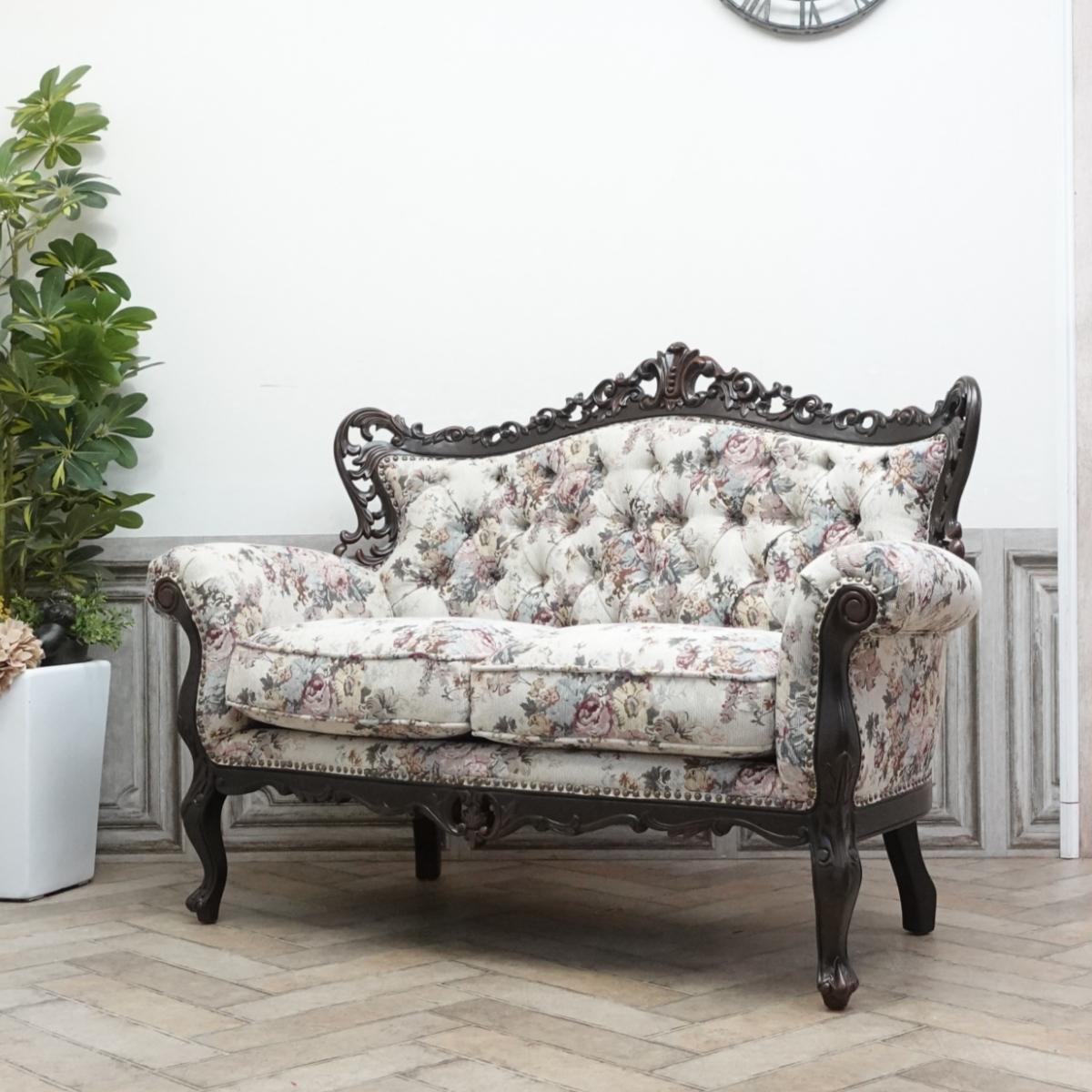 2人掛けソファ・アンティークテイスト 1006-2-SH-5F254B 新着