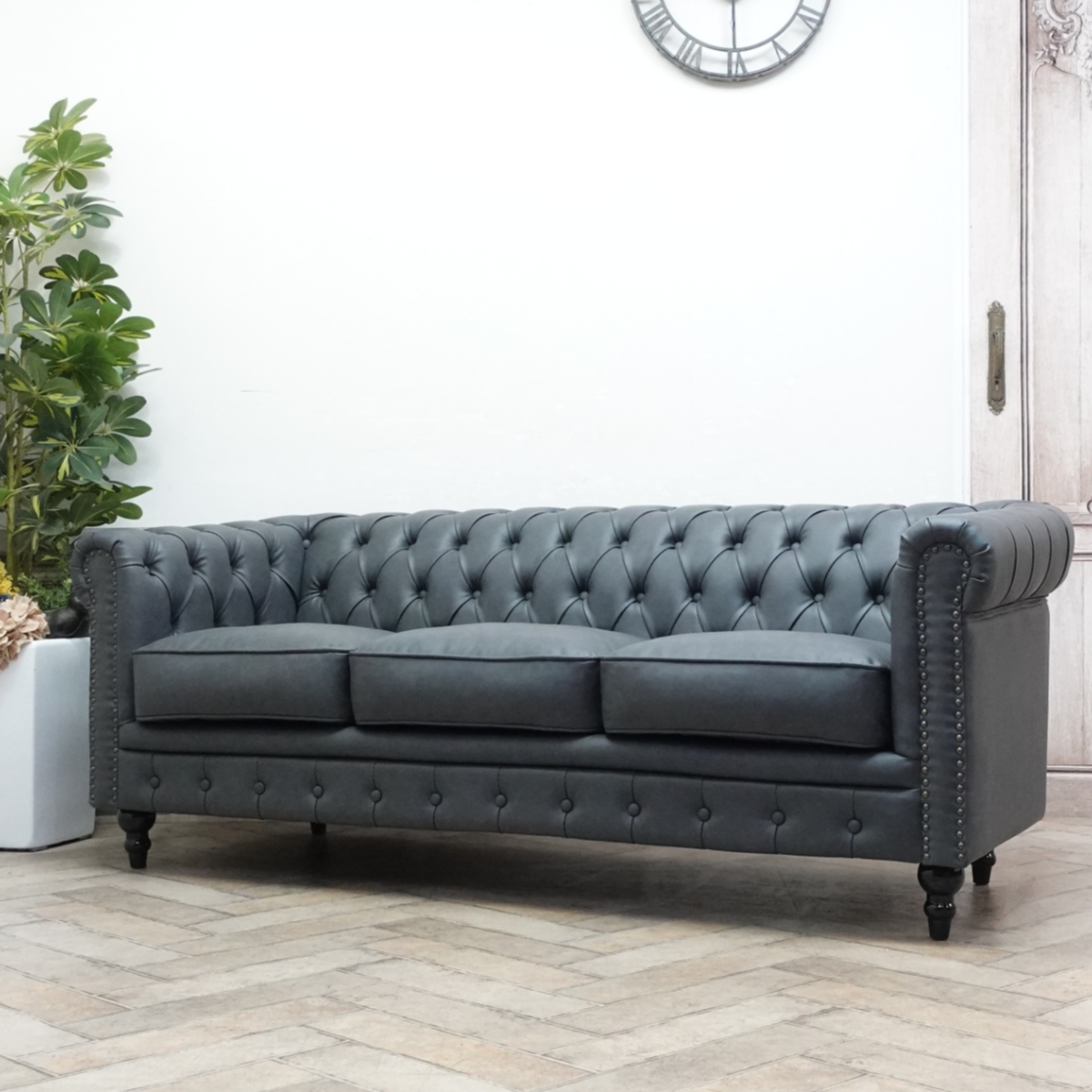 3人掛けソファ・アンティークテイスト VC3P111K 新着アンティーク