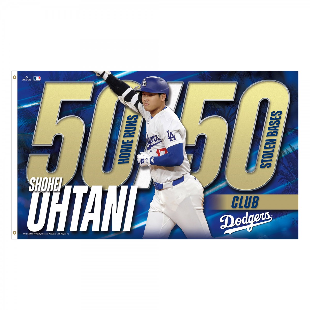 大谷翔平、史上初の“50‐50”記念グッズ発売！ 特別ロゴ入りTシャツなど