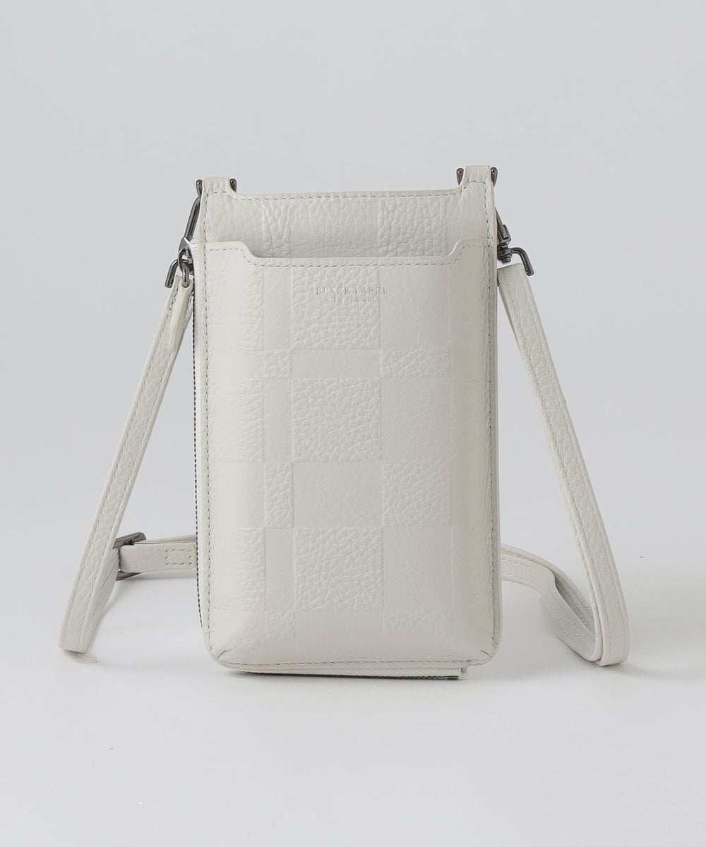 カラーランエンボスクレストブリッジチェックスマホショルダー