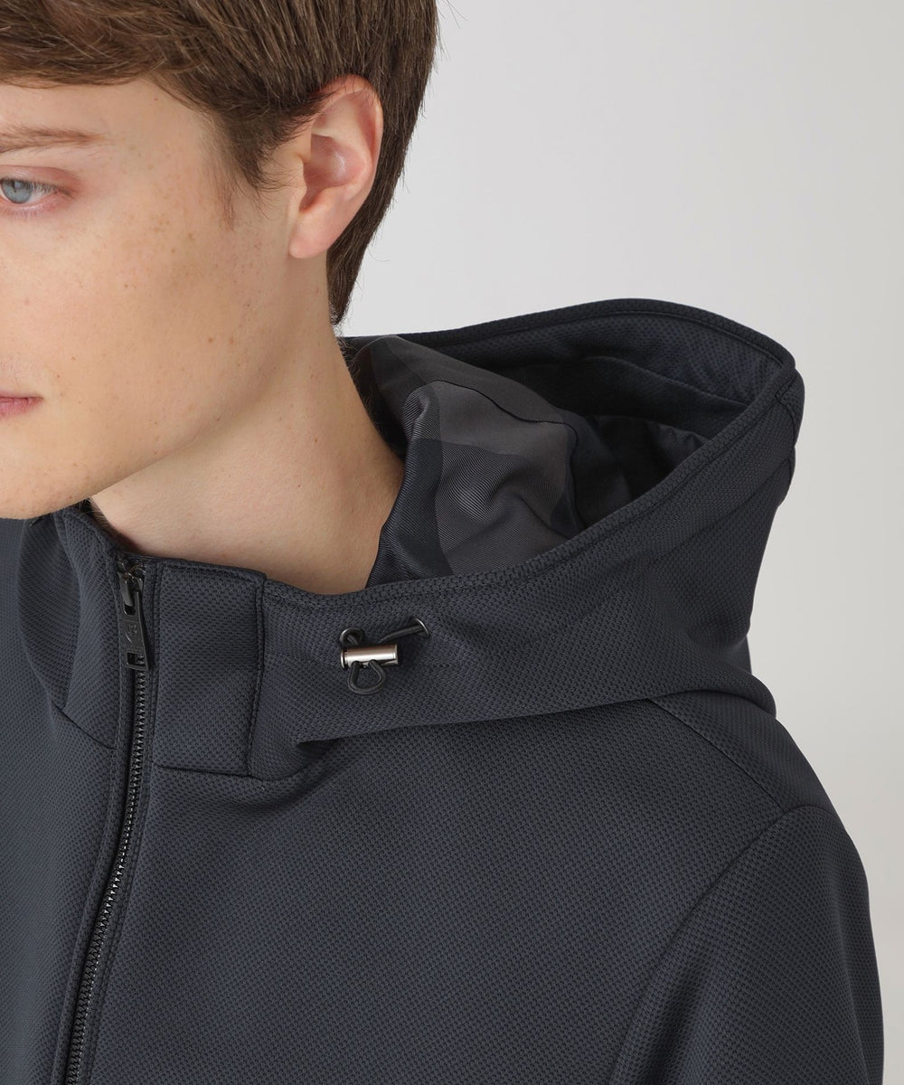 一部店舗限定】オックスダンボールニットパーカー（ブルゾン）｜BLACK