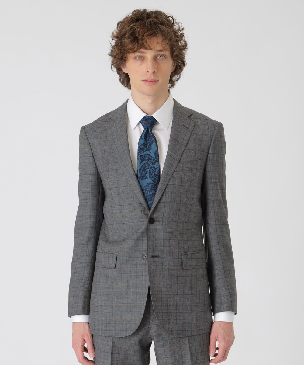 エメラルドグリーンペングレンチェックスーツ（スーツ）｜BLACK LABEL