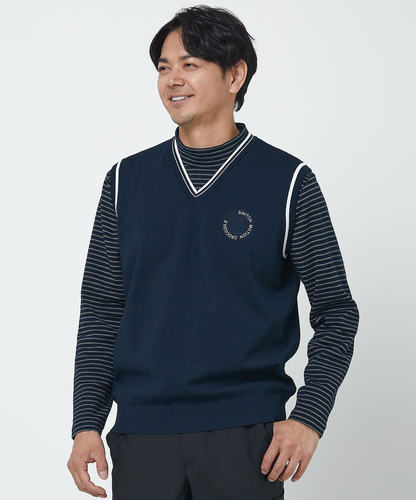 メンズ 襟ライン Vネック ベスト通販 [1503-53371] - クロコダイル