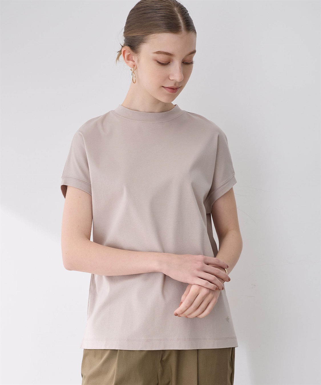 接触冷感】カラーモックネックTシャツ LE SOUK HOLIDAY｜クロスプラス