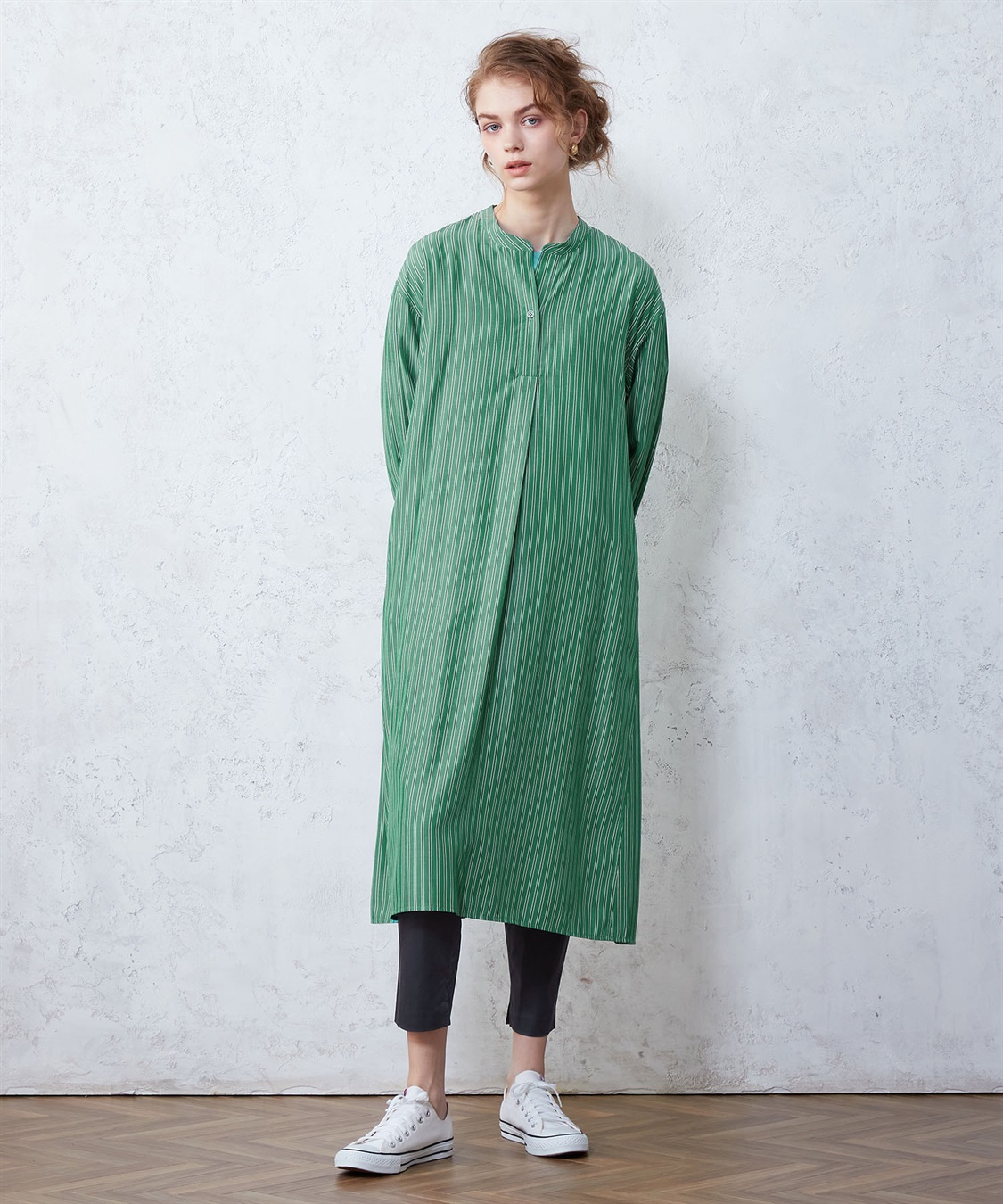 ストライプシャツワンピース LE SOUK HOLIDAY｜クロスプラス公式通販サイト