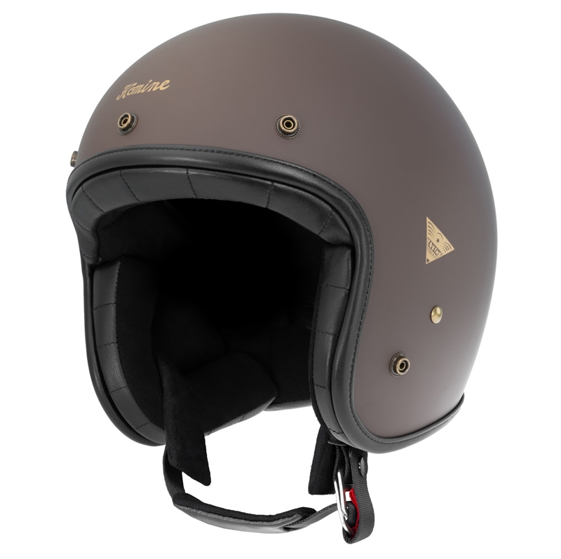 HK-195 ヘリテージ レザー ジェットヘルメット マットブラウン