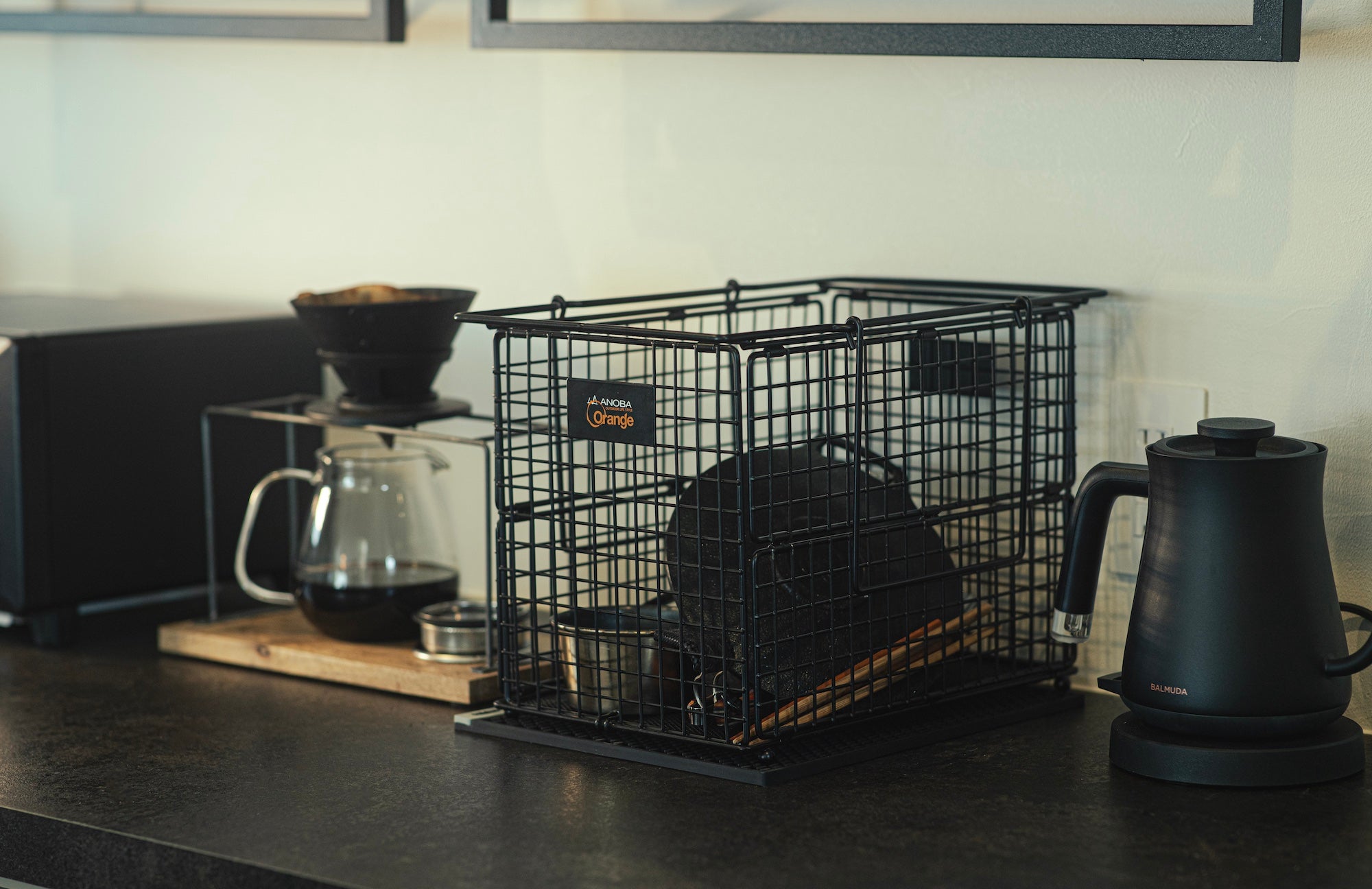 フォールディングワイヤーバスケット M ANOBA x Orange Limited