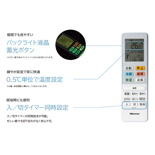 HA-S25F-W ハイセンス ルームエアコン Sシリーズ スタンダード 主に8畳