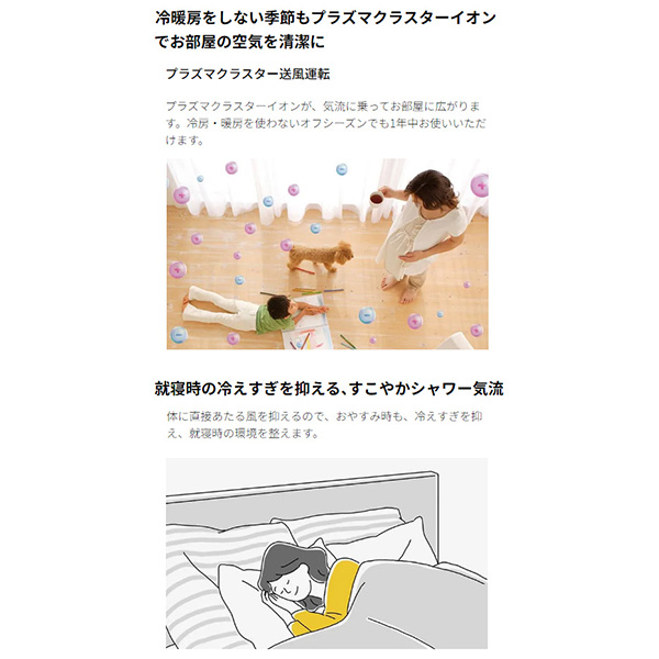 AY-R22N-W シャープ ルームエアコン R-Nシリーズ プラズマクラスター