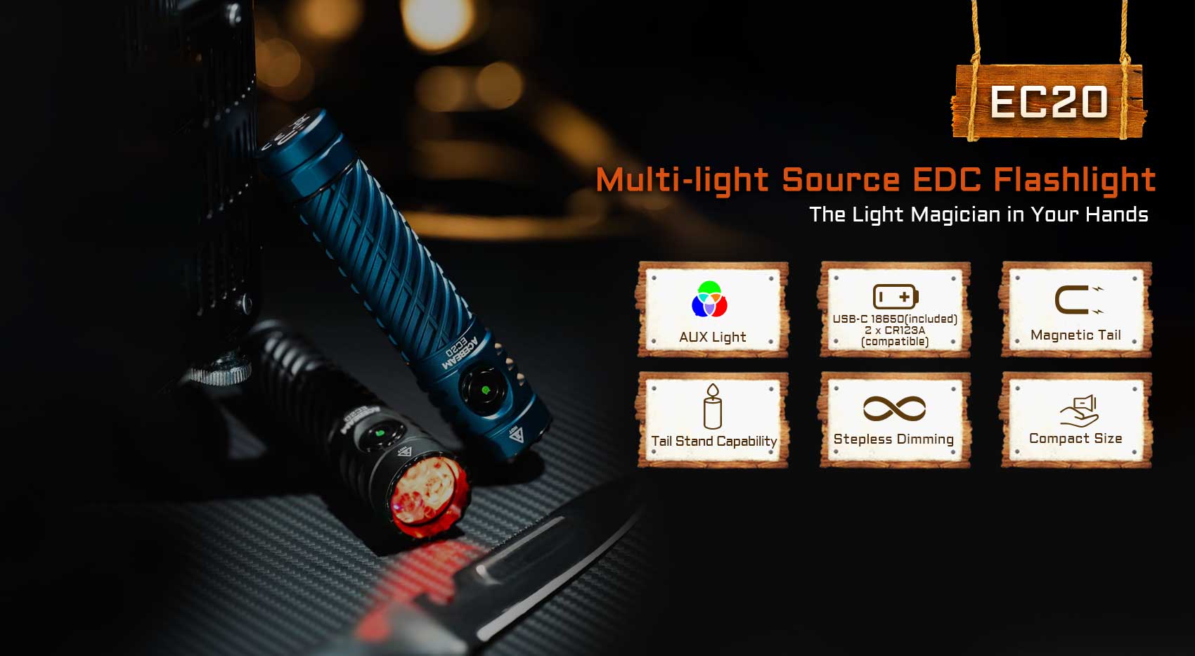 EC20 Multi-light Source EDC Flashlight|Acebeam® Official Store