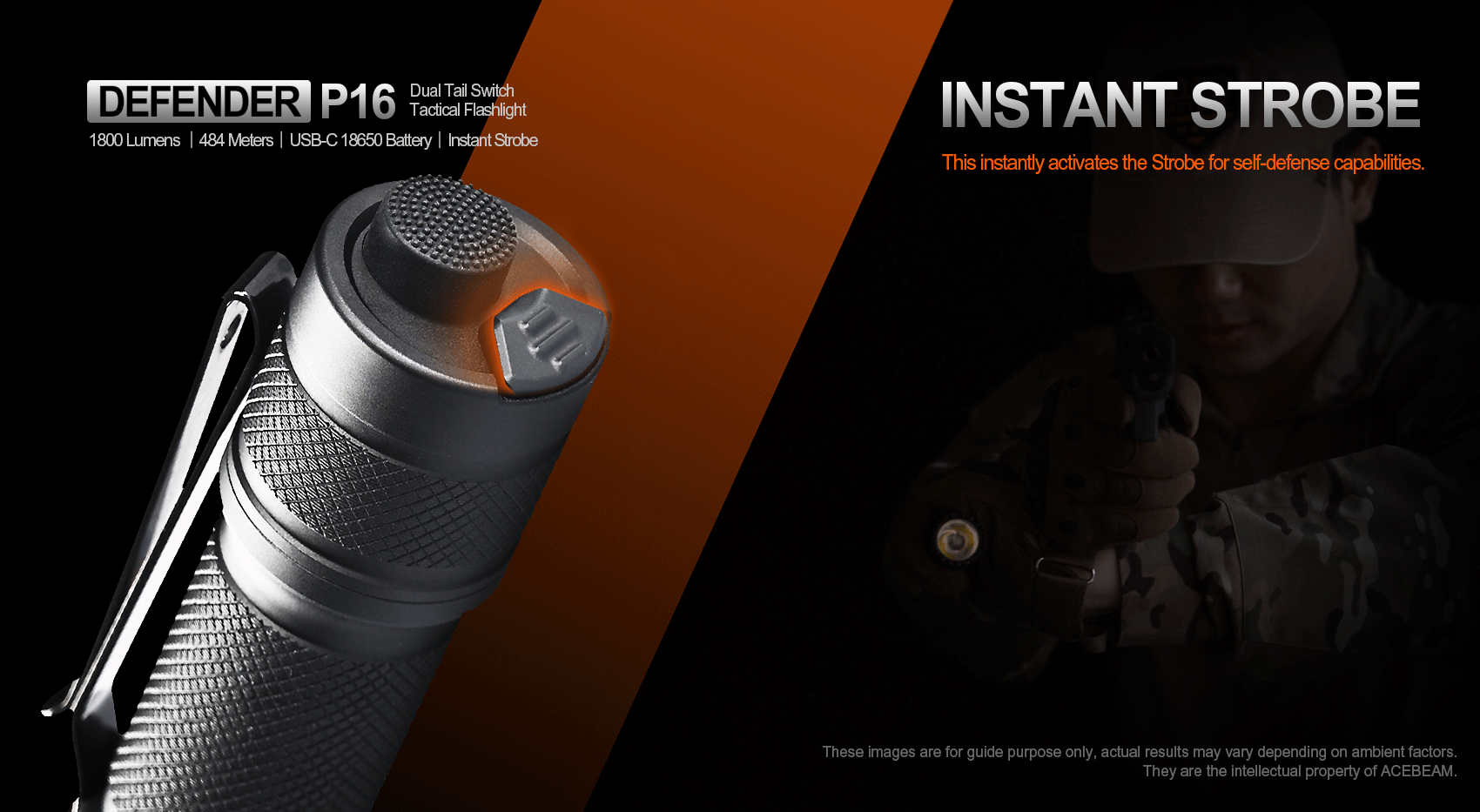 Tail-dual Switch Tactical Flashlight|Acebeam® Official Store |High