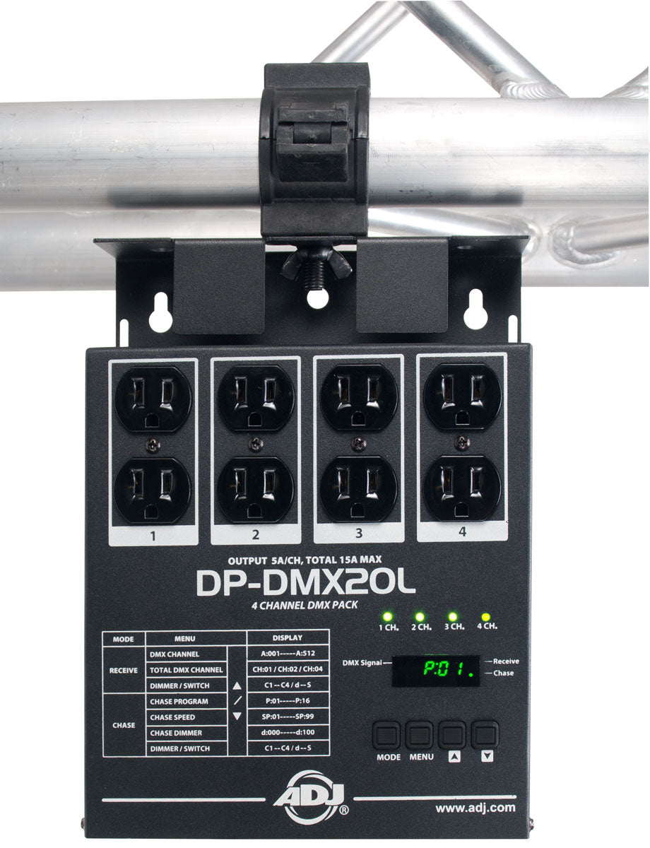 ADJ's DP-DMX20L - 4 Channel Universal DMX Dimmer Pack