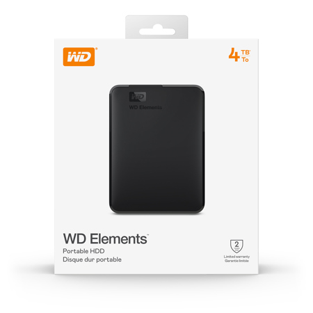 WD Elements 4TB USB 3.0 Portable External Hard Drive WDBU6Y0040BBK