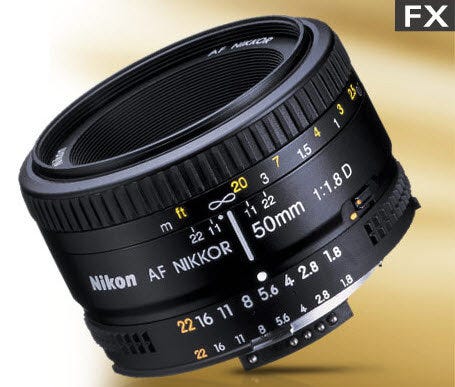 Nikon 50mm f/1.8D AF NIKKOR Lens 2137