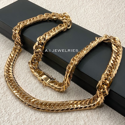 K18 8面カット トリプル 200g 60cm 喜平 ネックレス / K18 8cut triple