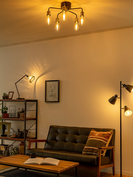 インダストリアルデザイン5灯シーリングライト JACE(ジェイス) | 家具