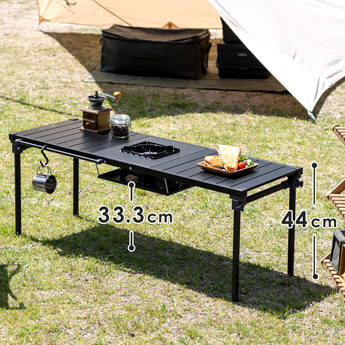 檜無垢材 細板 タフまる対応アウトドアテーブル キャンプテーブル ロー