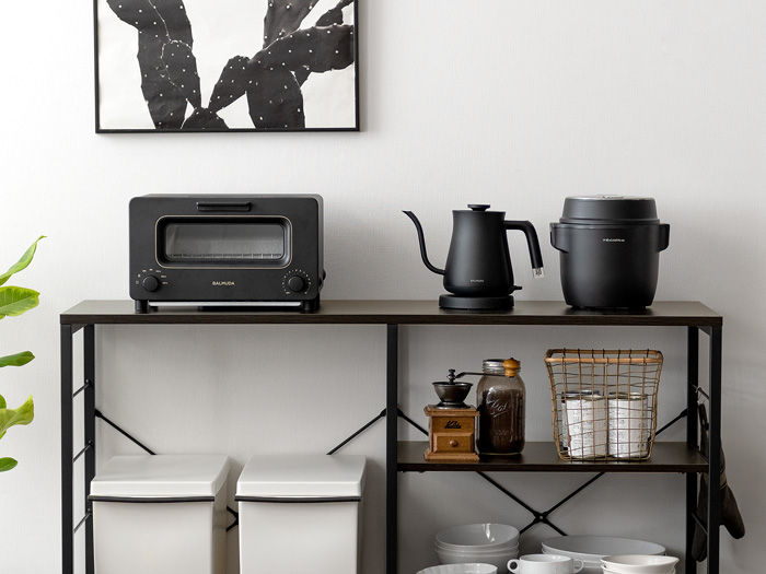 ゴミ箱収納キッチンカウンター emery(エメリー) 120cm幅 背板なし